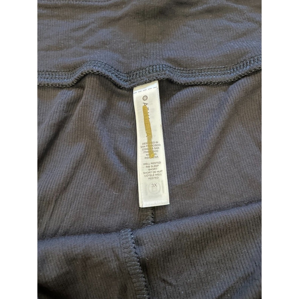 NWT ATHLETA WOMENS VIOLET BLUE SLEEVELESS TANK AND BLACK SHORTS RIB SLEEP SET 3X - Picture 9 of 12